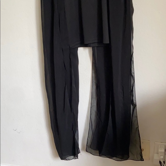 M Black La Cite Dress with black sheer fabric - Picture 2 of 4